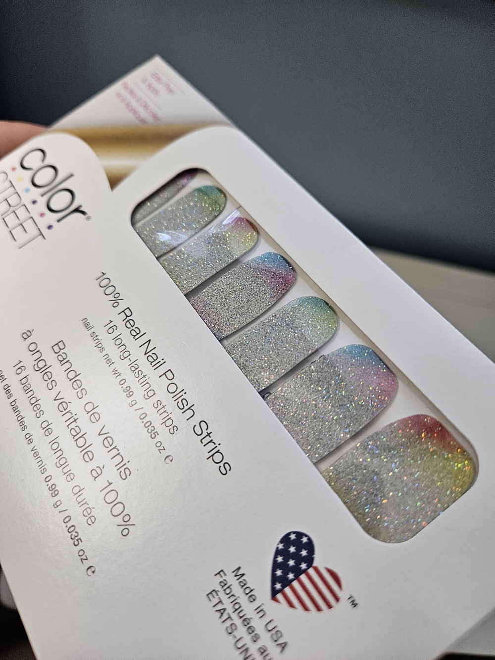 Color Street Glitter Rainbow Ombre Nail Polish Strips, Add To A Bundle